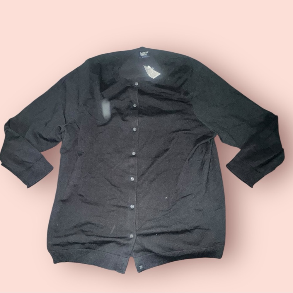 Lands' End Black Knit Sweater